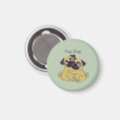Pug hug magnet (Vorderseite/Rückseite)