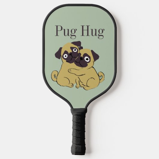 Pug hug pickleball schläger (Rückseite)