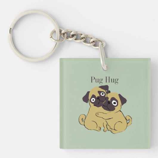 Pug hug schlüsselanhänger (Vorderseite)