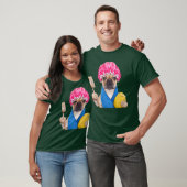 Pug-Hund badet Tier T-Shirt (Unisex)