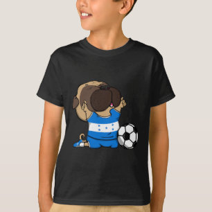 Pug Hund Honduras Fußballfans Trikot Honduran Fußb T-Shirt
