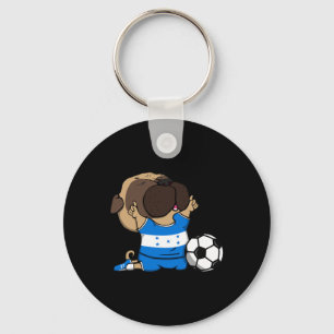 Pug-Hund Honduras Fußballfans Trikot honduranische Schlüsselanhänger