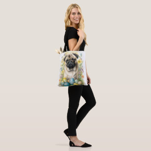 Pug Hund mit Ostereiern Feiertag  Tasche