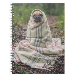 Pug in a Blanket Spiral Notebook Notizblock