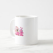 Pug Inside Cup Coffees Lover Valentines Day Heart Kaffeetasse (Vorderseite Links)
