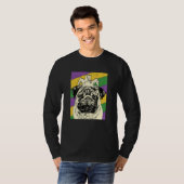 Pug Jester Mardi Gras Dog Mom or Dad T-Shirt (Vorne ganz)
