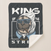 PUG King of the street Blanket Sherpadecke (Vorderseite)