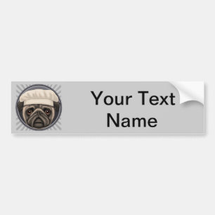 Pug Koch Autoaufkleber