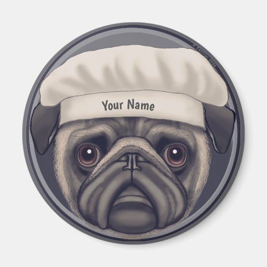 Pug-Koch Magnet (Vorne)