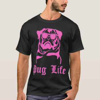 Pug Leben Pink/Neon-Magenta T-Shirt