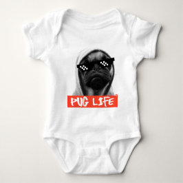 Pug Life Baby Strampler