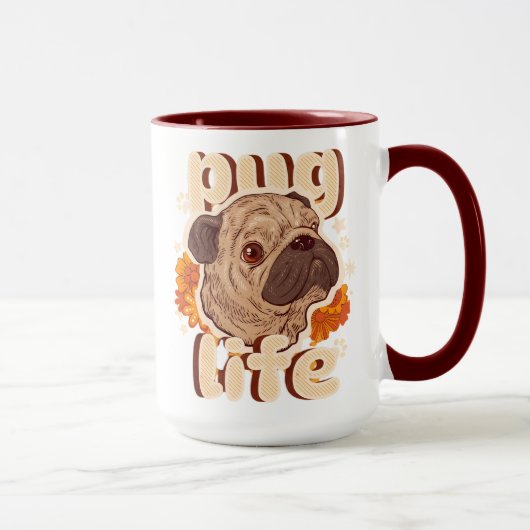 Pug life for pug lovers tasse (Rechts)