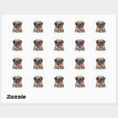 Pug Life Funny Pug Sunglasses Sticker Pug Lover Gi (Blatt)
