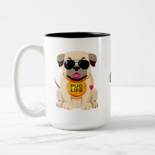 Pug Life individuell benannte Tassen