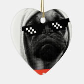Pug Life Keramik Ornament (Rechts)