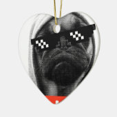 Pug Life Keramik Ornament (Links)