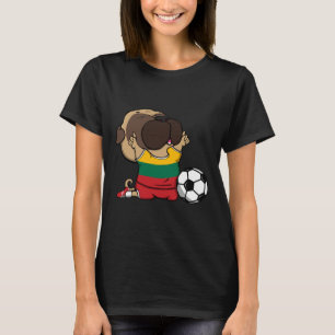 Pug Litauen Fußballfans Trikot Litauisch Fußball T-Shirt