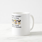 Pug Lover People Should Seriously Autism Awareness Kaffeetasse (VorderseiteRechts)