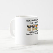 Pug Lover People Should Seriously Autism Awareness Kaffeetasse (Vorderseite Links)