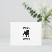 pug lover postkarte (Stehend Vorderseite)