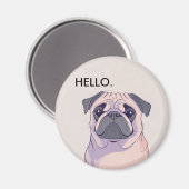 Pug Magnet - Gift for Pug Lovers (Vorderseite/Rückseite)
