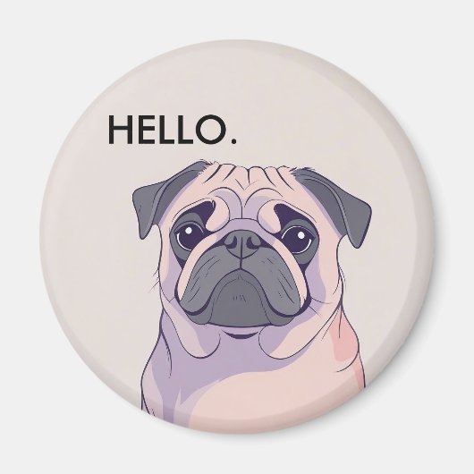 Pug Magnet - Gift for Pug Lovers (Vorne)