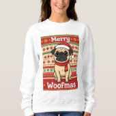 Pug Merry Woofmas Sweatshirt (Vorderseite)