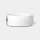 Pug Minimalist Line Art personalized bowl Napf (Rechts)