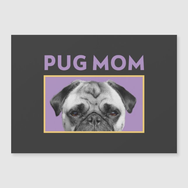Pug Mom  Magnetkarte (Vorderseite)