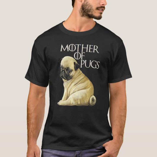 Pug Mom, Pug gift, Mother of Pugs, Funny Pug Premi T-Shirt (Vorderseite)