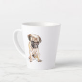 Pug Mug – Süße Hundemutter Latte Tasse Geschenk (Linke Ecke)
