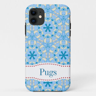 Pug-Muster-Etasche iPhone 11 Hülle