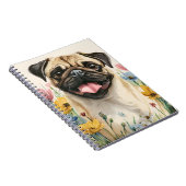 Pug Notebook – Watercolor Notizblock (Rechte Seite)