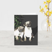 Pug Pals Karte (Gelbe Blume)