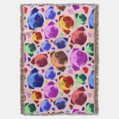 Pug Puppy Dog PopArt Retro Style Decke (Vorderseite Vertikal)