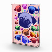 Pug Puppy Dog PopArt Retro Style Fotoblock (Rechts)