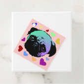 Pug Puppy Dog PopArt Retro Style Geschenkanhänger (Beispiel)