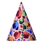 Pug Puppy Dog PopArt Retro Style Partyhütchen (Rückseite)