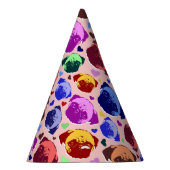 Pug Puppy Dog PopArt Retro Style Partyhütchen (Rechts)