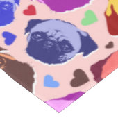 Pug Puppy Dog PopArt Retro Style Tischdecke (Schrägansicht)
