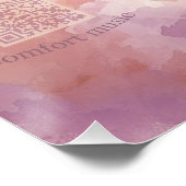 Pug Rainbow Bridge Memorial Art Print QR Music Poster (Ecke)