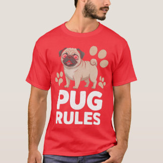 Pug Rules Dograiner Pet Breeder Pup Owner Puppy Lo T-Shirt