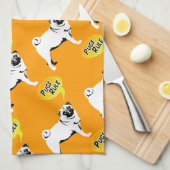 Pug Rules Geschirrtuch (Viertel Falte)