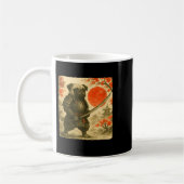 Pug Samurai Japanese Warrior Costume Sumi-e Art Fu Kaffeetasse (Links)