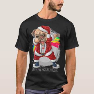 Pug Santa Dabbing Frohe Weihnachten Pugmas - Pug M T-Shirt