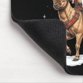 Pug Santa Riding Reindeer Christmas Holiday Puppy  Mousepad (Ecke)