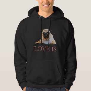 Pug-Shirt Frauen Männer Kinder Lustiges Pug-Mama-L Hoodie