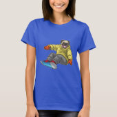 Pug Snowboarder Snowboard T-Shirt (Vorderseite)