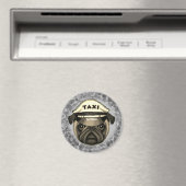 Pug Taxi Magnet (In Situ (Geschirrspüler))