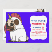 PUG UNICORN EINLADUNG (Vorne/Hinten)